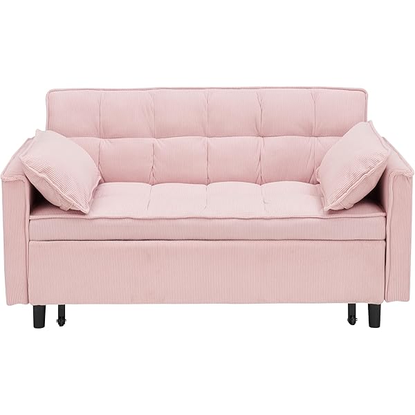Sofá cama convertible multifuncional 3 en 1 tamaño Queen, cómodo sofá cama extraíble de terciopelo de 63,8"