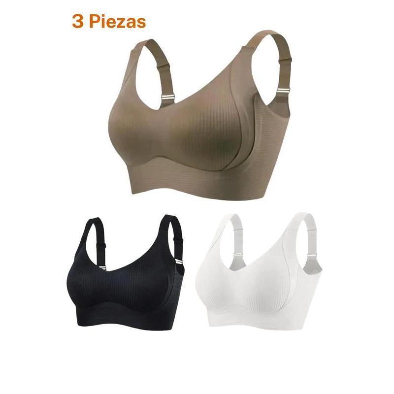 Brasier sin varillas con realce para mujer, brasier sin costuras cómodo y transpirable, lencería suave y ligera para todas las estaciones, ropa femenina