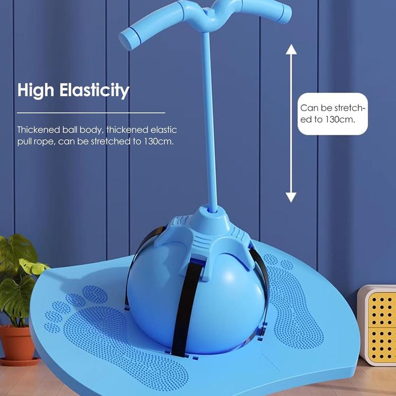 Pogo Jumper with Handle and Ball Pump, High Jump Toy Bounce Jump Trick Board Pogo Bouncing Ball Safe and Fun Pogo Stick for Kids Boys Girls and Adults Prolonged Use