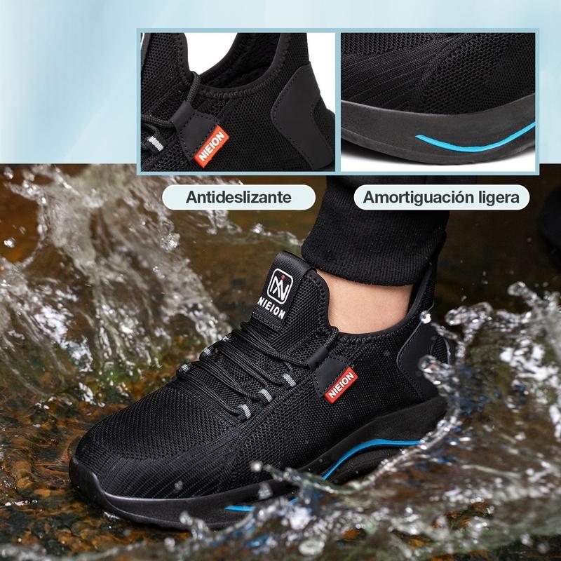 NIEION Zapatos De Seguridad Mujer Zapatillas Mujer Trabajo Tenis Sport Industriale De Fibra  Industrial Trabajo Ligero Tenis Para Mujer Y Hombre Work Shoes Para Hombre Y Mujer