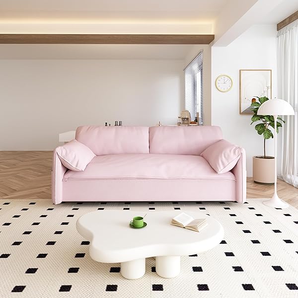 Sofá cama convertible multifuncional 3 en 1 tamaño Queen, cómodo sofá cama extraíble de terciopelo de 63,8"