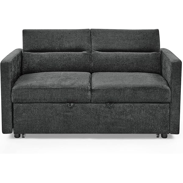 Sofá cama convertible multifuncional 3 en 1 tamaño Queen, cómodo sofá cama extraíble de terciopelo de 63,8"