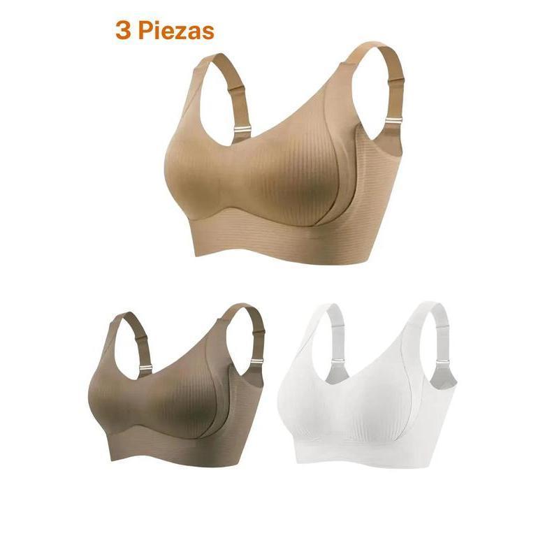 Brasier sin varillas con realce para mujer, brasier sin costuras cómodo y transpirable, lencería suave y ligera para todas las estaciones, ropa femenina