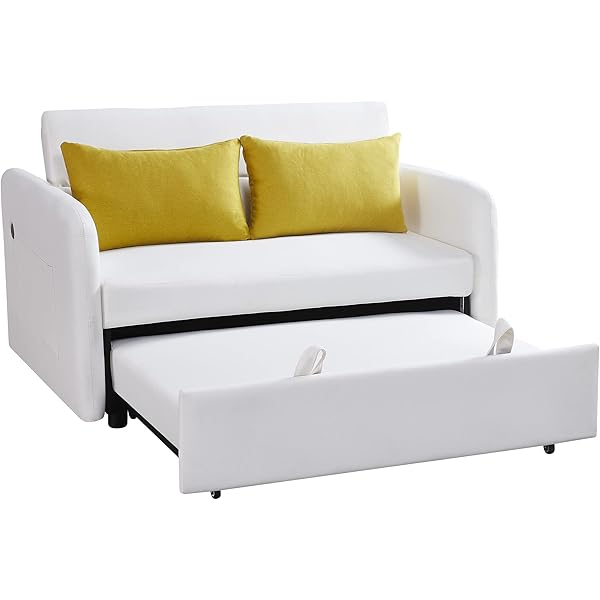 Sofá cama convertible multifuncional 3 en 1 tamaño Queen, cómodo sofá cama extraíble de terciopelo de 63,8"