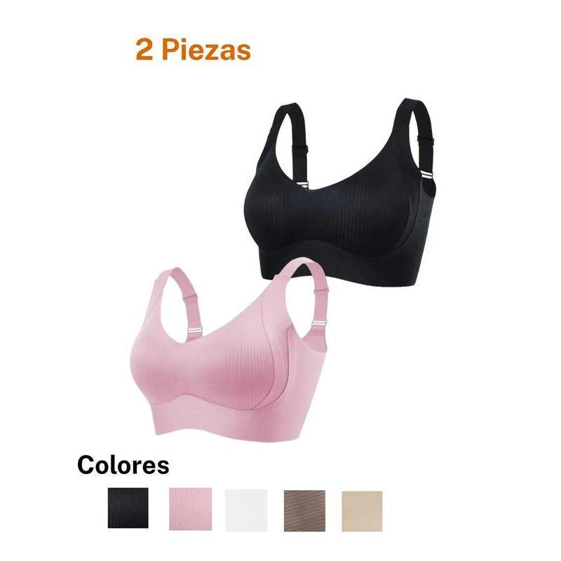 Brasier sin varillas con realce para mujer, brasier sin costuras cómodo y transpirable, lencería suave y ligera para todas las estaciones, ropa femenina