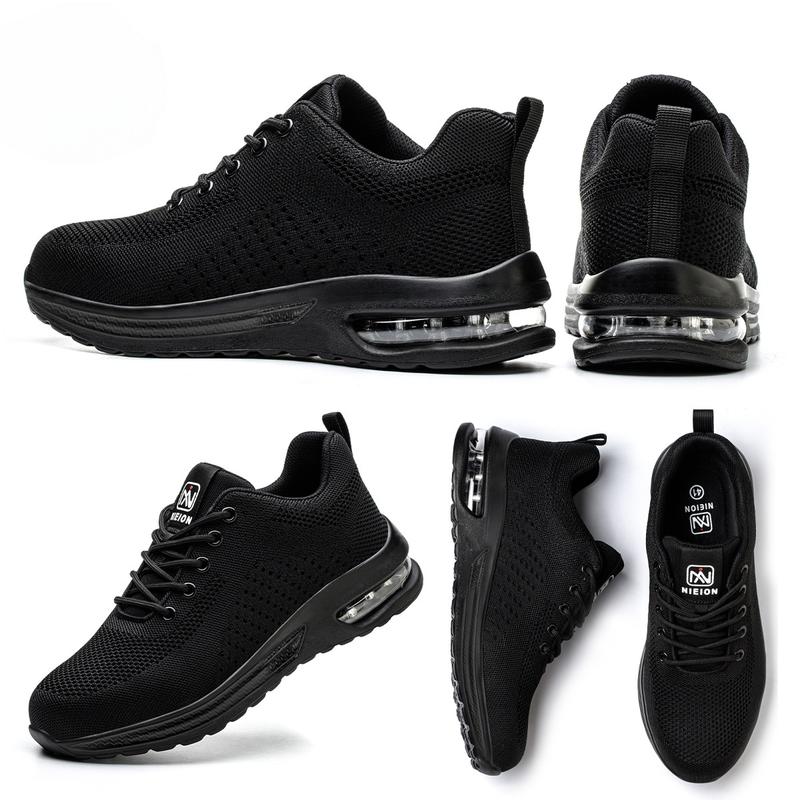 NIEION Zapatos De Seguridad, Tenis De Seguridad, Anti-Smash Anti-Puncture, Zapatos De Seguridad Para Mujer, Zapatos De Seguridad Para Hombre, Zapatos De Trabajo Para Mujer Y Hombre