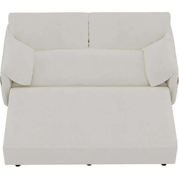 Sofá cama convertible multifuncional 3 en 1 tamaño Queen, cómodo sofá cama extraíble de terciopelo de 63,8"