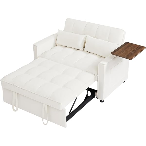 Sofá cama convertible multifuncional 3 en 1 tamaño Queen, cómodo sofá cama extraíble de terciopelo de 63,8"