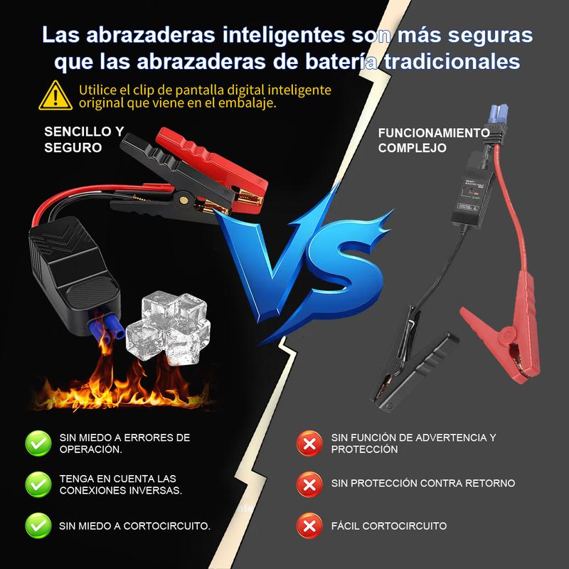 Cargador de Baterías y Arrancador Portátil 2 en 1 10000A – 12V para Auto, Pasa Corriente y Compresor de Aire, Cargador Portátil para Carro