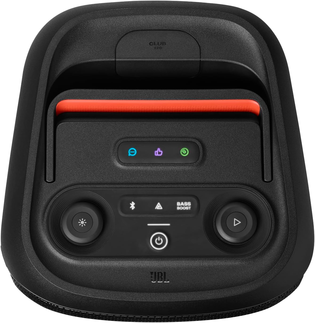 JBL Partybox Club 120 Bocina Portátil Efecto Luz LED, Bluetooth, 160W de Potencia, Reproducción 12 Horas, Resistente al Agua IPX4 - Negro