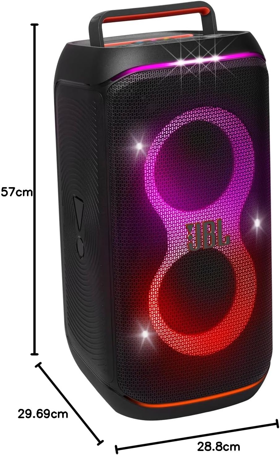 JBL Partybox Club 120 Bocina Portátil Efecto Luz LED, Bluetooth, 160W de Potencia, Reproducción 12 Horas, Resistente al Agua IPX4 - Negro