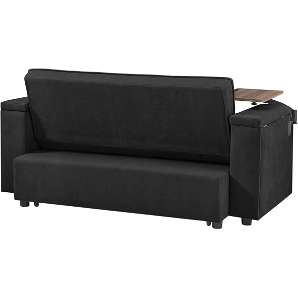 Sofá cama convertible multifuncional 3 en 1 tamaño Queen, cómodo sofá cama extraíble de terciopelo de 63,8"