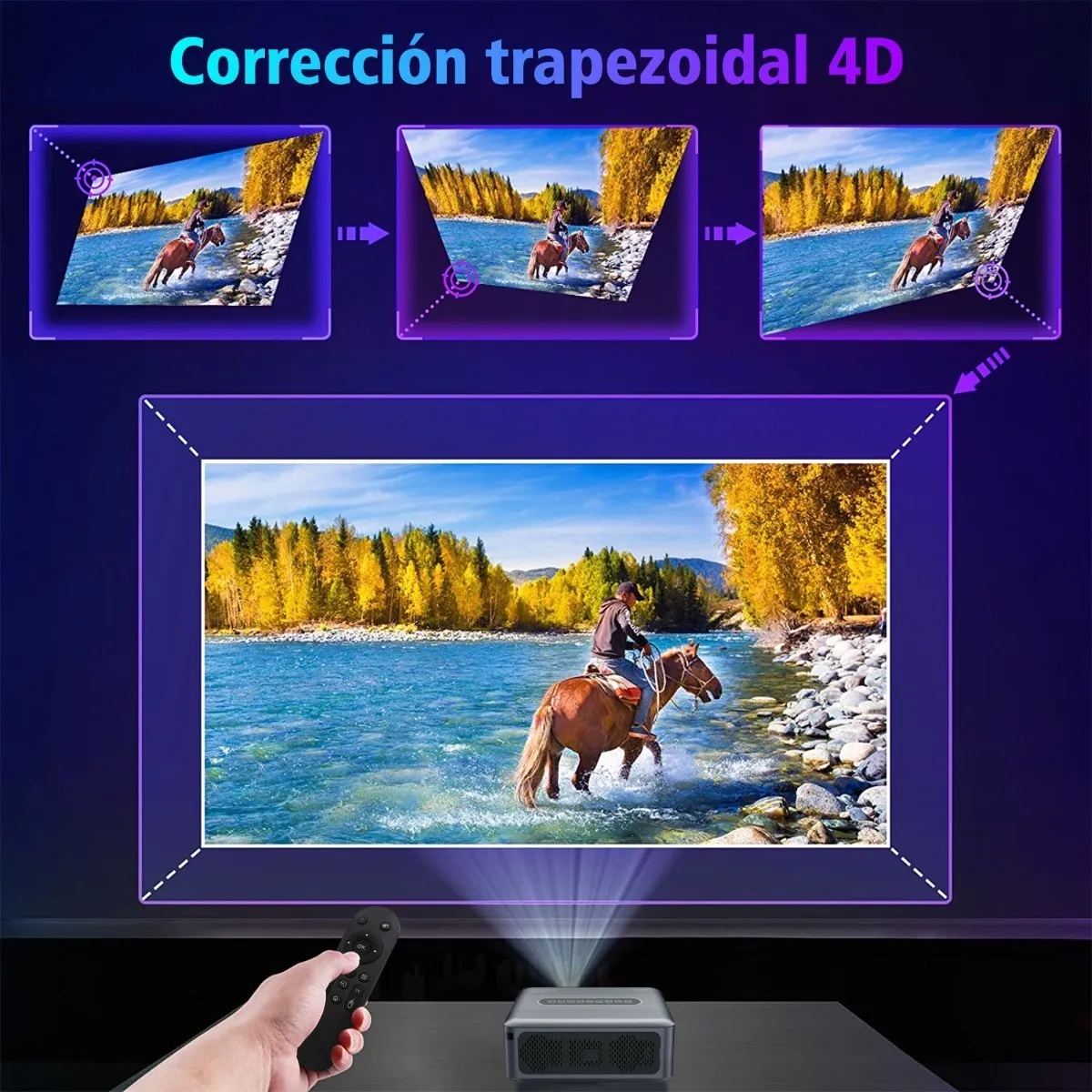 Proyector Profesional 8k Android Wifi Full Hd 1080p 18000 Lm