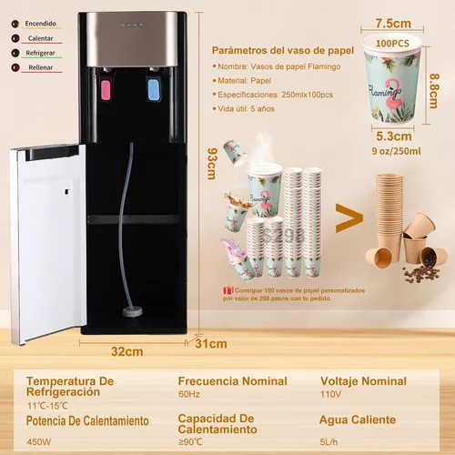 Dispensador eléctrico de agua fría y caliente botella de agua oculta-----Llave hexagonal en forma de copo de nieve