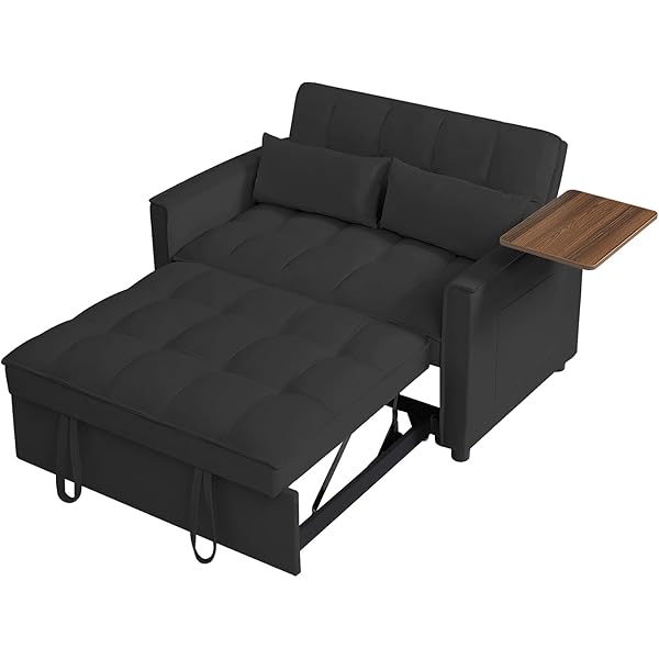 Sofá cama convertible multifuncional 3 en 1 tamaño Queen, cómodo sofá cama extraíble de terciopelo de 63,8"