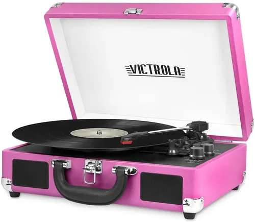 Tornamesa Bluetooth Con Bocinas Maletin Vintage Tocadiscos
