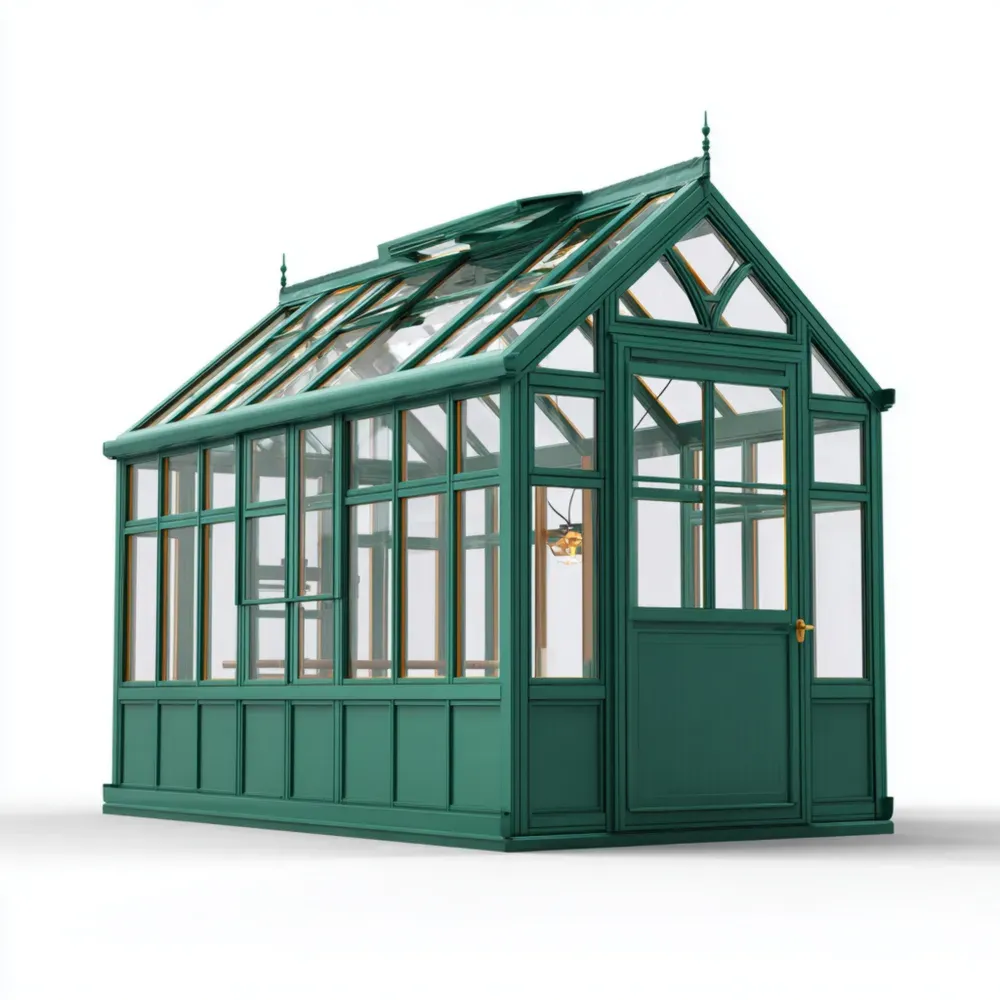 Invernadero de Jardín de Madera y Vidrio Verde 300x200x250 cm-Norvelico