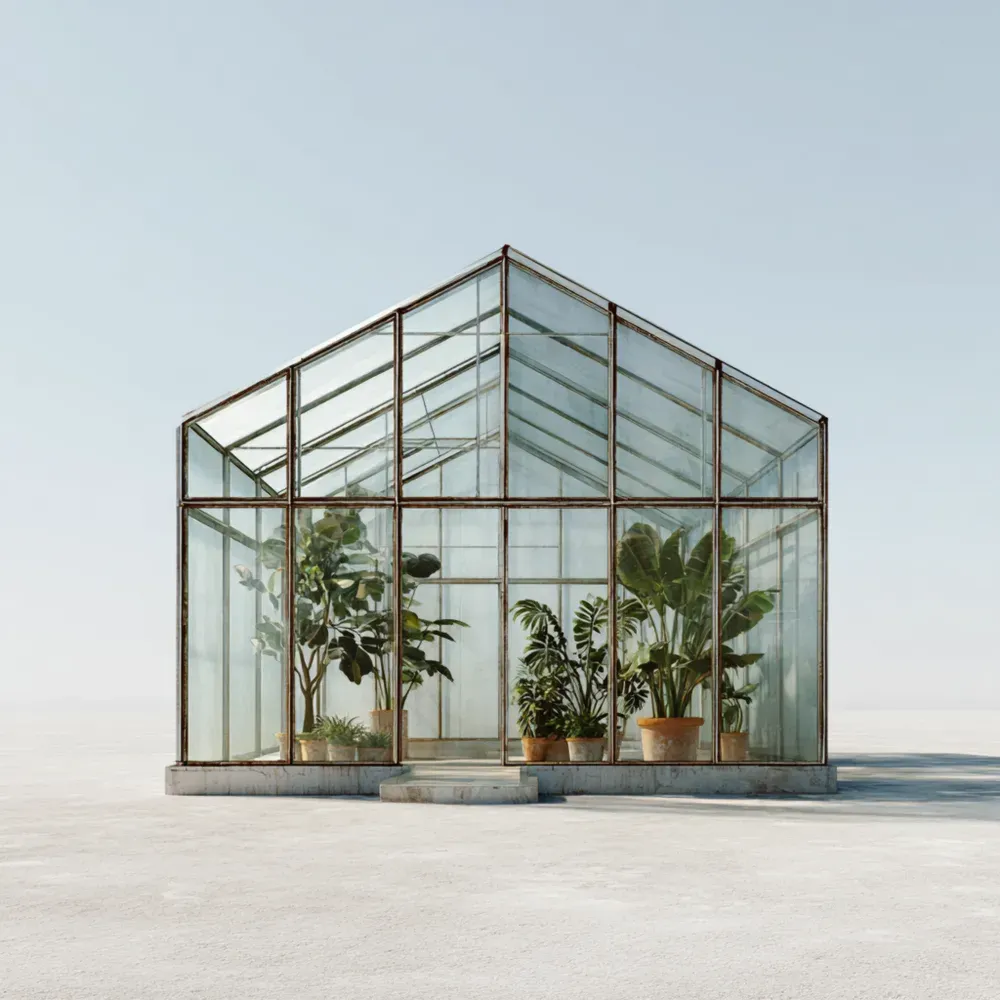 Invernadero de vidrio templado 400x300x250 cm – diseño resistente-Norvelico