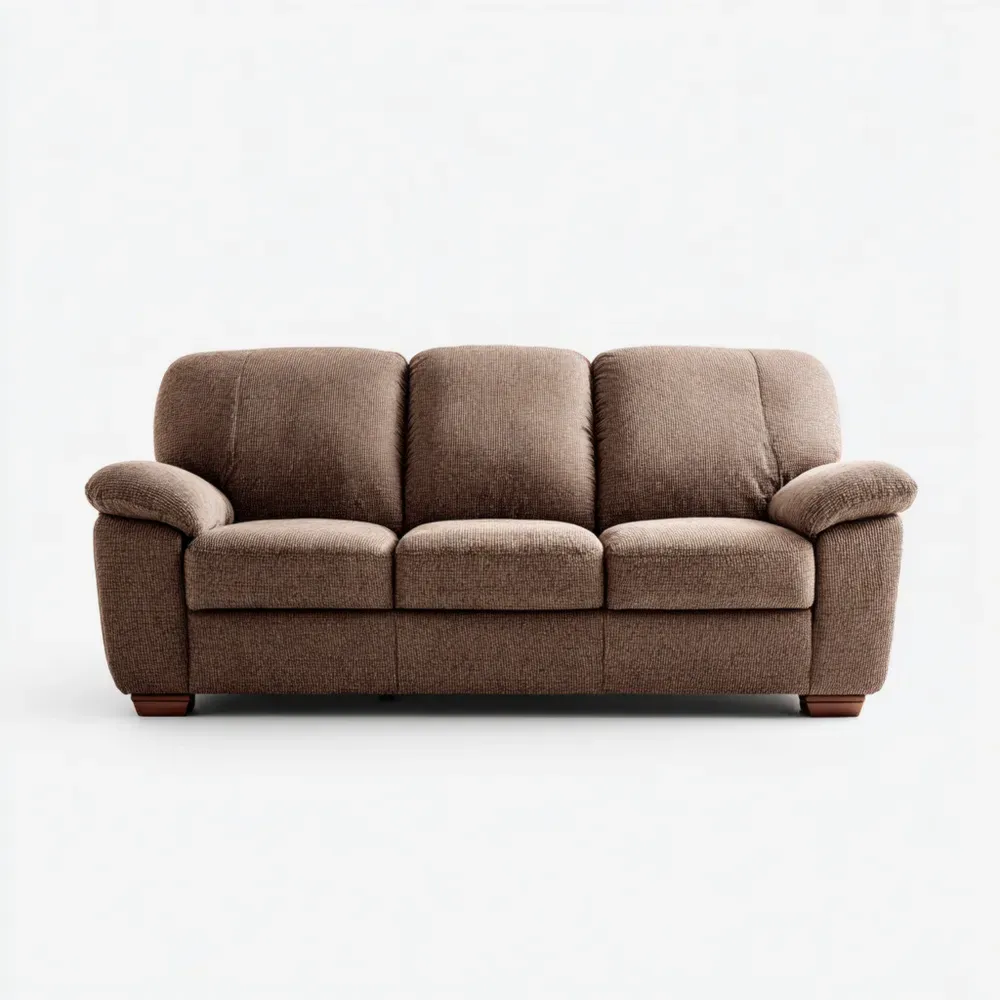 Sofá de tres plazas 200x90x85 cm – Marrón – Estilo Contemporáneo-Quenlivo