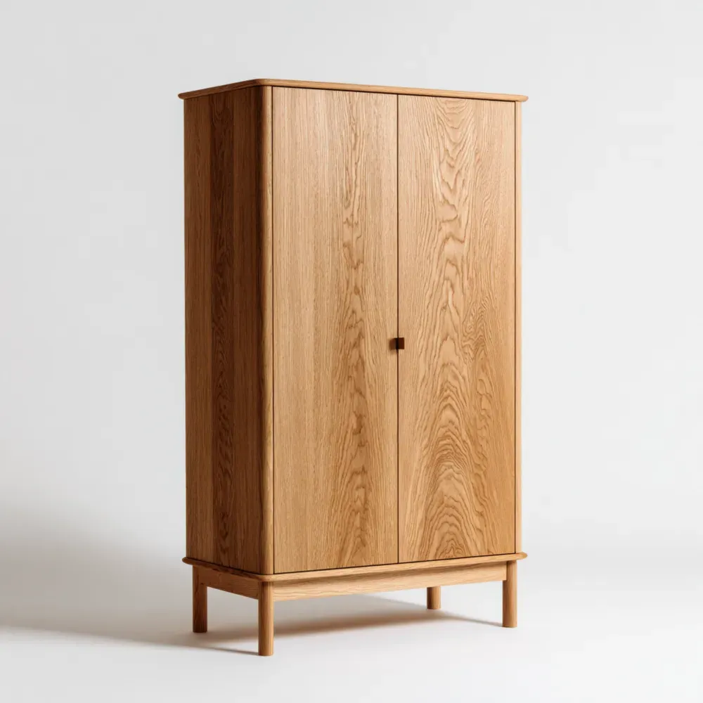 Armario de madera de roble 180x80x45 cm - Diseño contemporáneo-Quenlivo