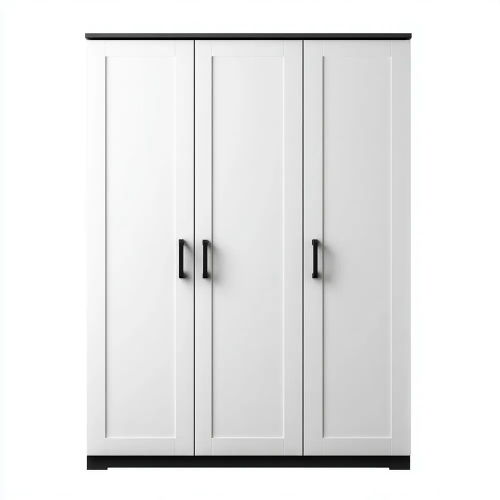Armario de Puertas Batientes de Madera 180x60x200 cm - Blanco - Estilo Moderno-Mavenzio