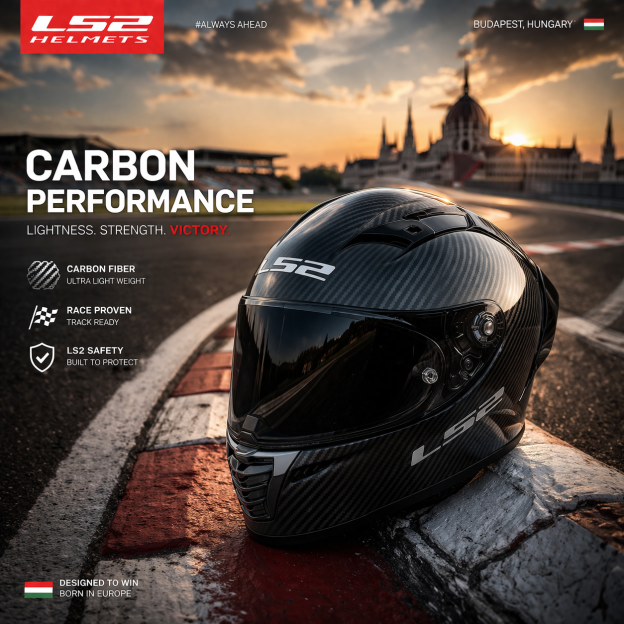 Prémium Szénszálas Motoros Sisak – Ultrakönnyű (~1200g), Maximális Védelem, ECE 22.06 Tanúsítva