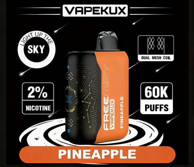 TAJEMNICZY ZESTAW⭐Legjobban ajánlott⭐ 3 db ✨VAPEKUX 60000 PUFFS – Ívelt Star Sky képernyő