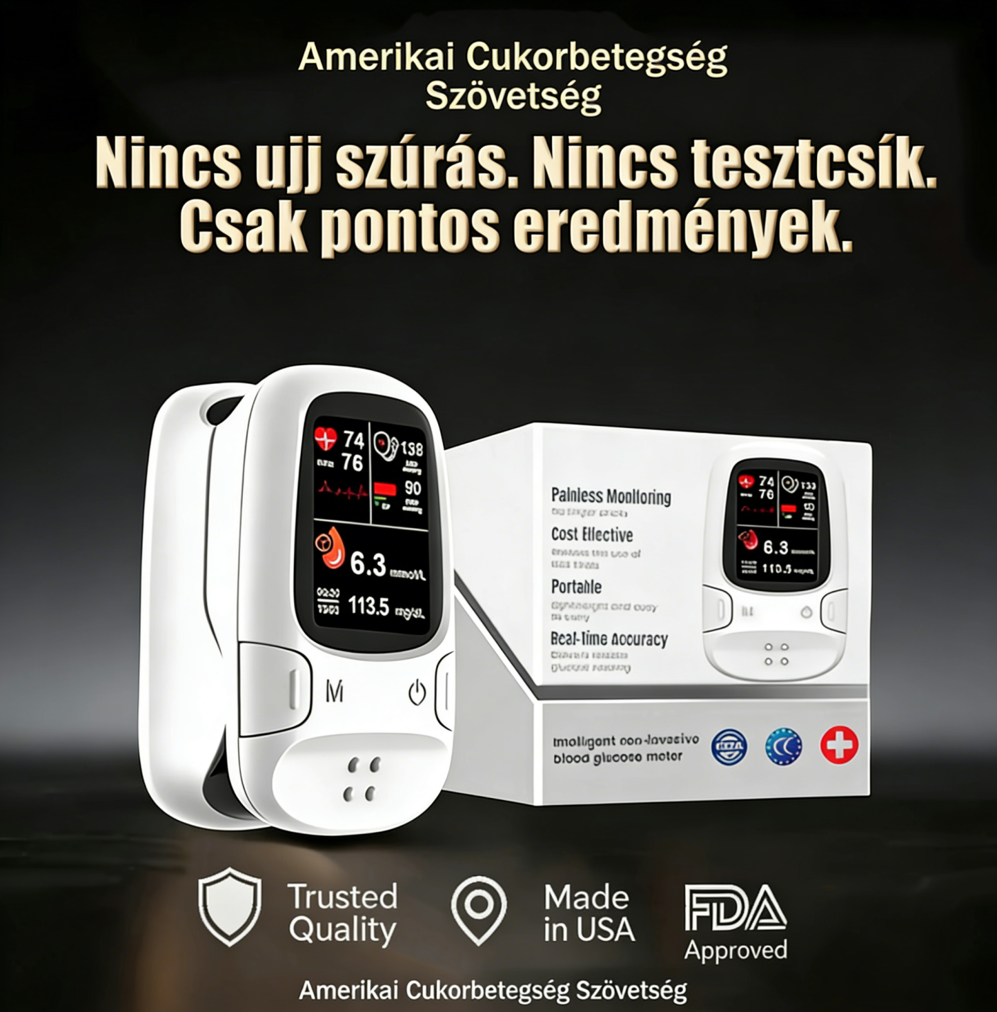 🔥 Black Friday akció! ✅ Újonnan piacra dobott non-invazív okos vércukormérő 🔥 USA-ban készült 🔥