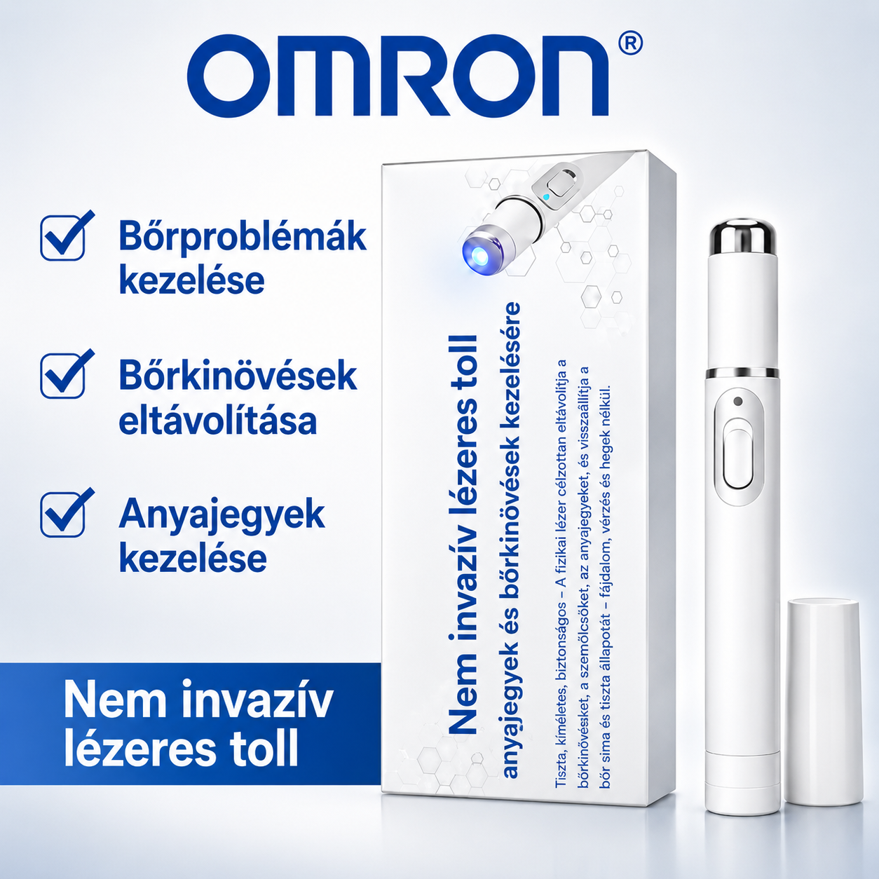 Omron® non-invazív anyajegy- és szemölcseltávolító lézertoll✨