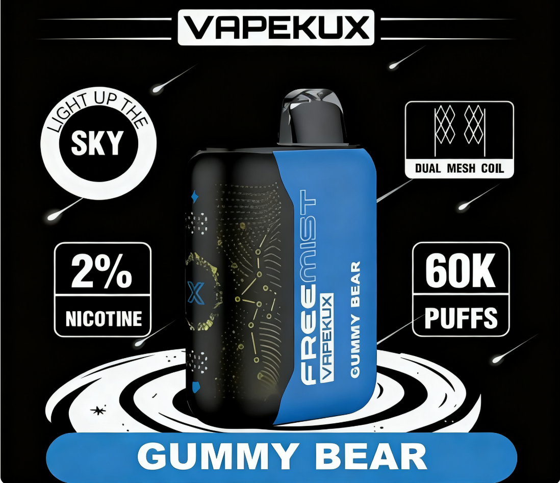 TAJEMNICZY ZESTAW⭐Legjobban ajánlott⭐ 3 db ✨VAPEKUX 60000 PUFFS – Ívelt Star Sky képernyő