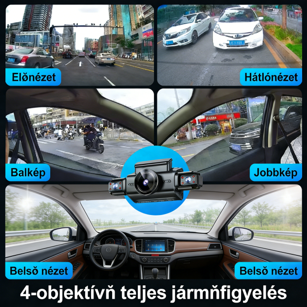 Garmin 2026 Négykamerás Panoráma Autós Kamerarendszer — Maximális Védelem és Okos Vezetés, Minden Egyes Úton