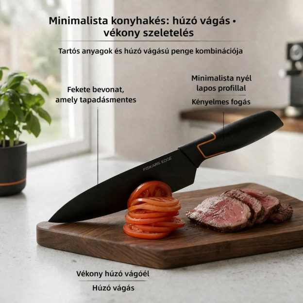 Omejena kúria: FISKARS® 5-darabos késes készlet állóval – FISKARS EDGE, konyhakés + tisztító