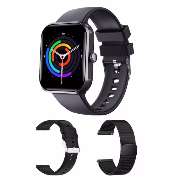 Okosóra, orvosi SpO2, vércukorszint-mérés, EKG, pulzusszám, vérzsírszint-mérés, SOS, női egészségkövetés, alvás, testhőmérséklet, Bluetooth hívás, 108 sport, IP67 vízállóság, hangasszisztens, 3D ultra-tiszta képernyő, 1.9", fekete