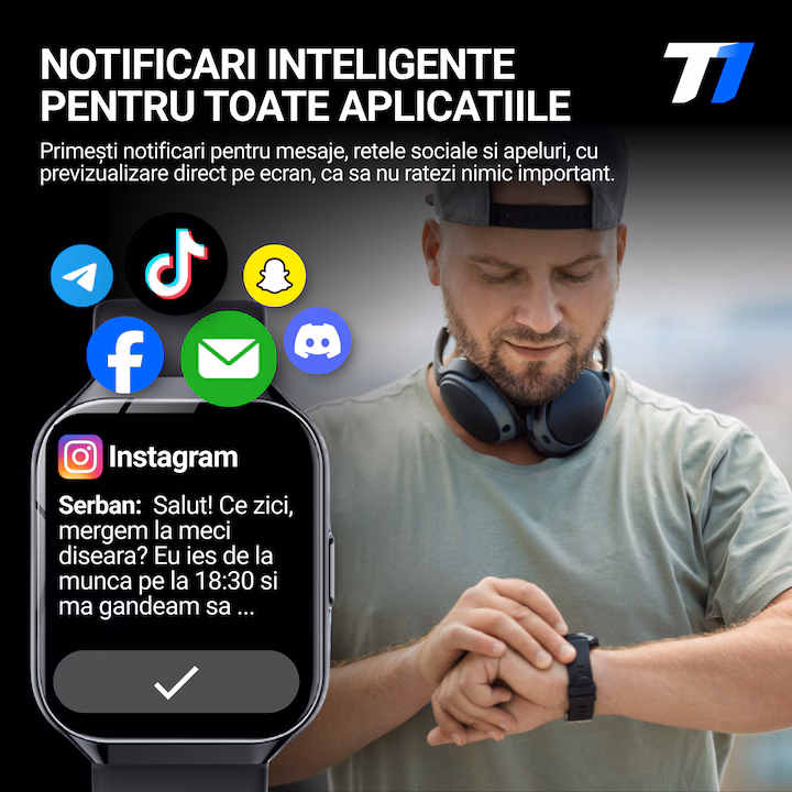 TechONE® VitaSense Pro Férfi Okosóra, 1.96 hüvelykes SUPER AMOLED, Fém, Intelligens, Fitnesz, Sport, HD Bluetooth Hívás, Multisport, Többpontos Pulzusmérés, SpO2, Vérnyomás, Oxigén, Alvás, Fém Tok, 2 Szíj, IP68, Android / iOS, Fekete