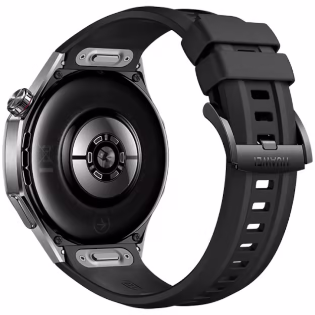 Huawei Watch GT 5 Pro okosóra, 46mm, Matt titán tok, Fekete fluoroelasztomer szíj