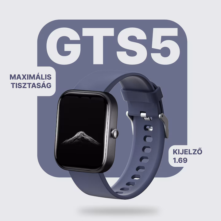 Okosóra, Fitnesz okosóra, 1.69" LCD kijelző, Egészségfigyelő okosóra, IP67 vízálló, ROTTER® okosóra, Bluetooth hívás/Értesítések, IPX4, Sport karkötő, HD mikrofon, Kompatibilis iOS & Android rendszerrel, Szilikon szíj, Kék