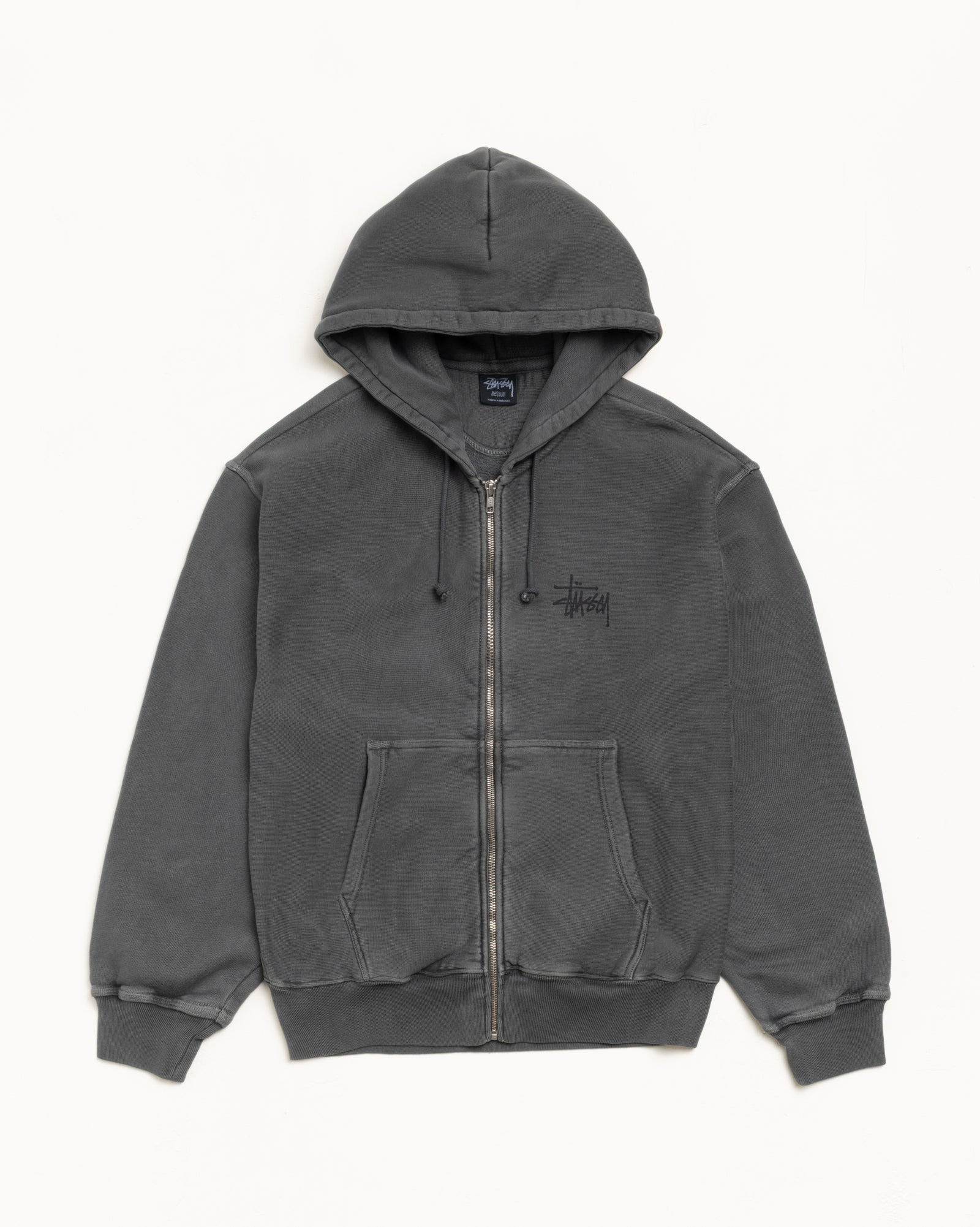 BASIC ZIP HOODIE PIGMENT DYED