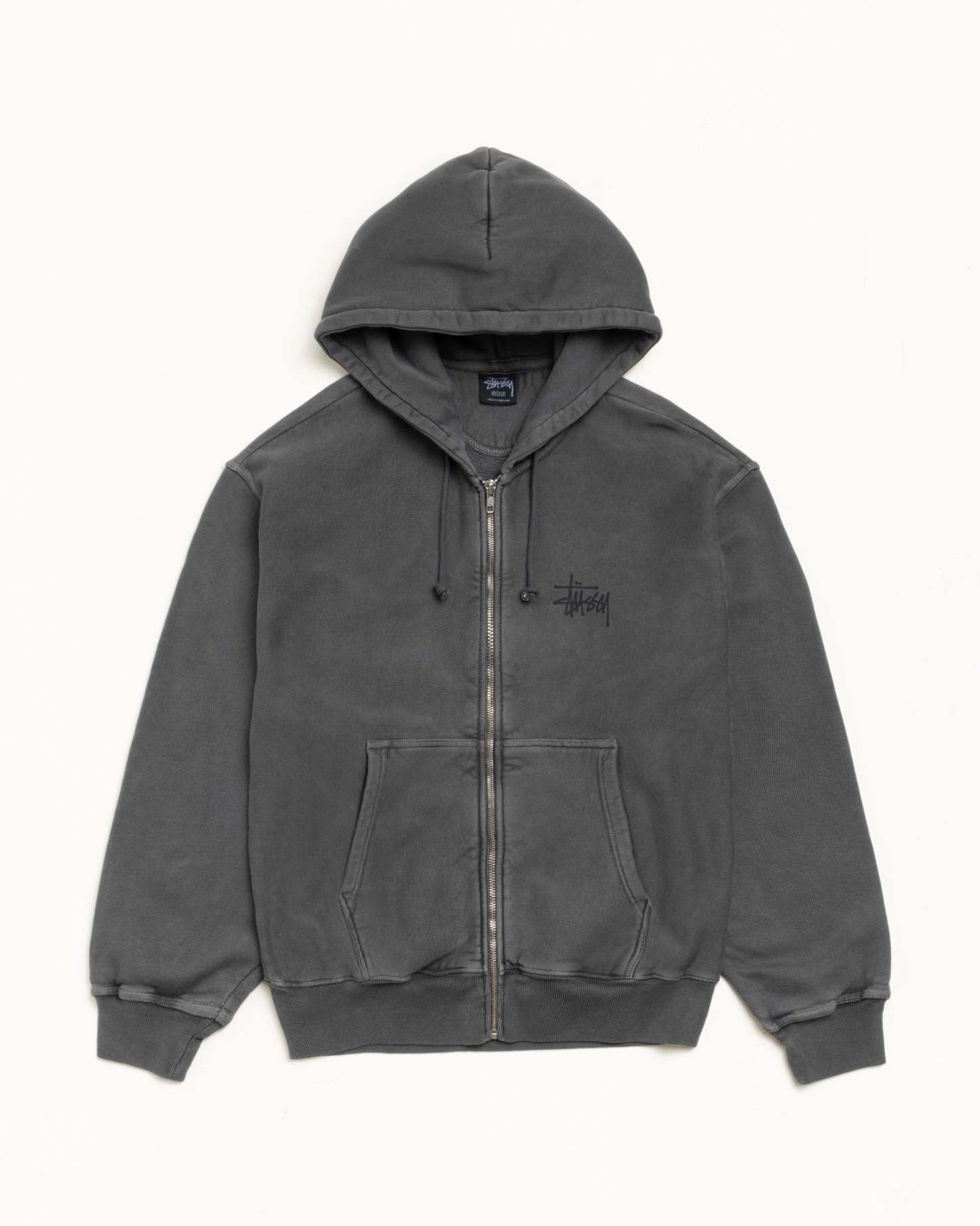 BASIC ZIP HOODIE PIGMENT DYED