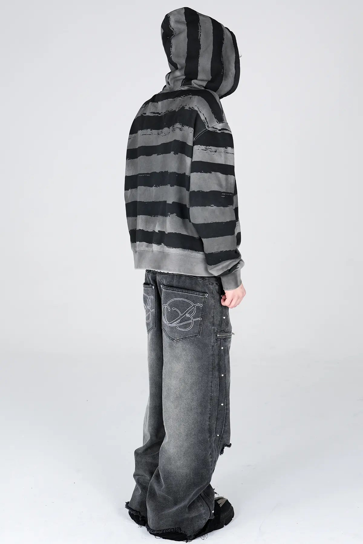 Striped Zip Hoodie