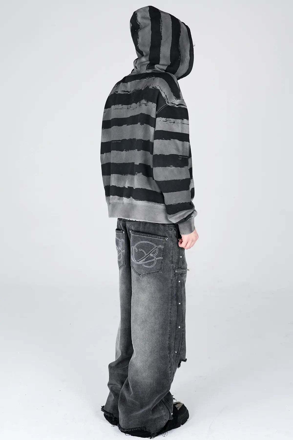 Striped Zip Hoodie