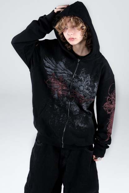 Vague Zip Hoodie