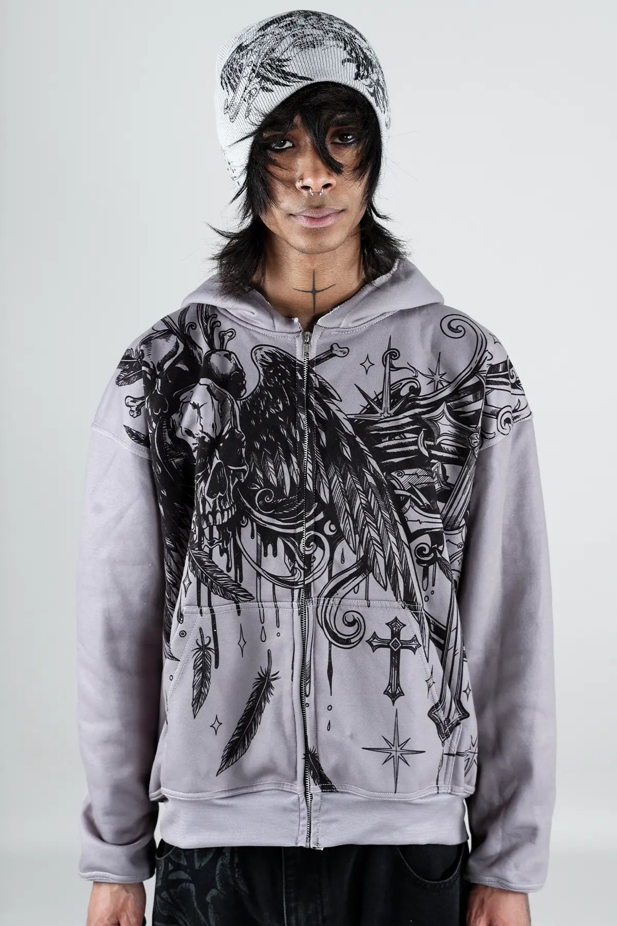 Slate Zip Hoodie