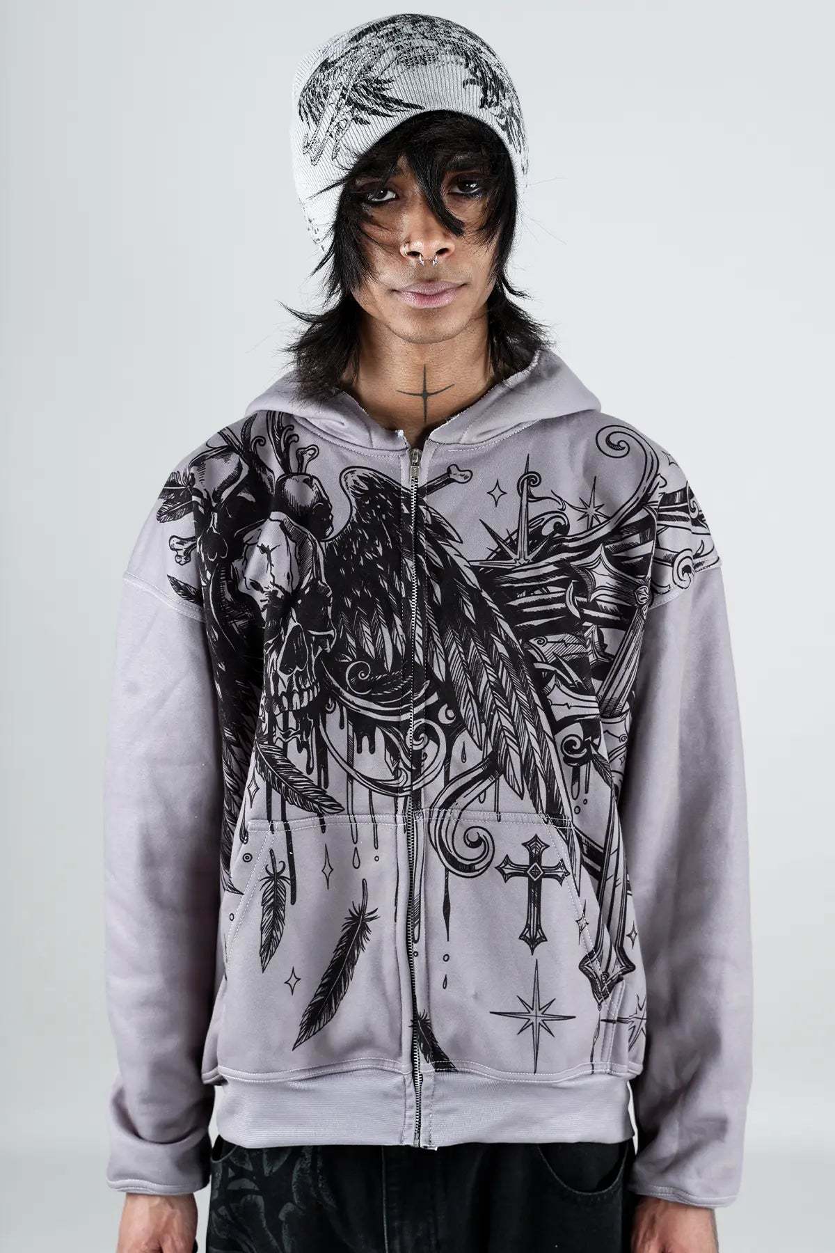 Slate Zip Hoodie