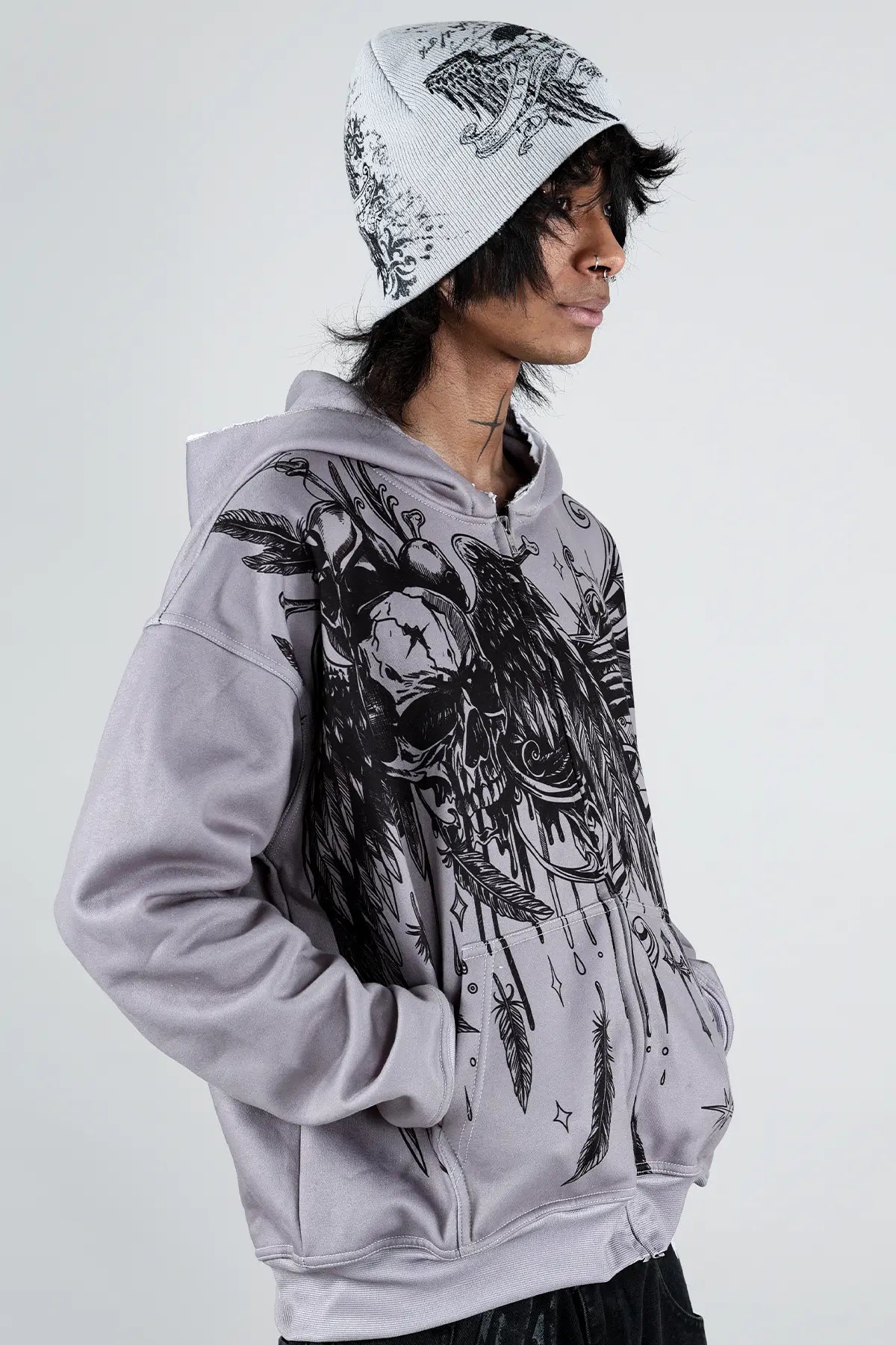 Slate Zip Hoodie