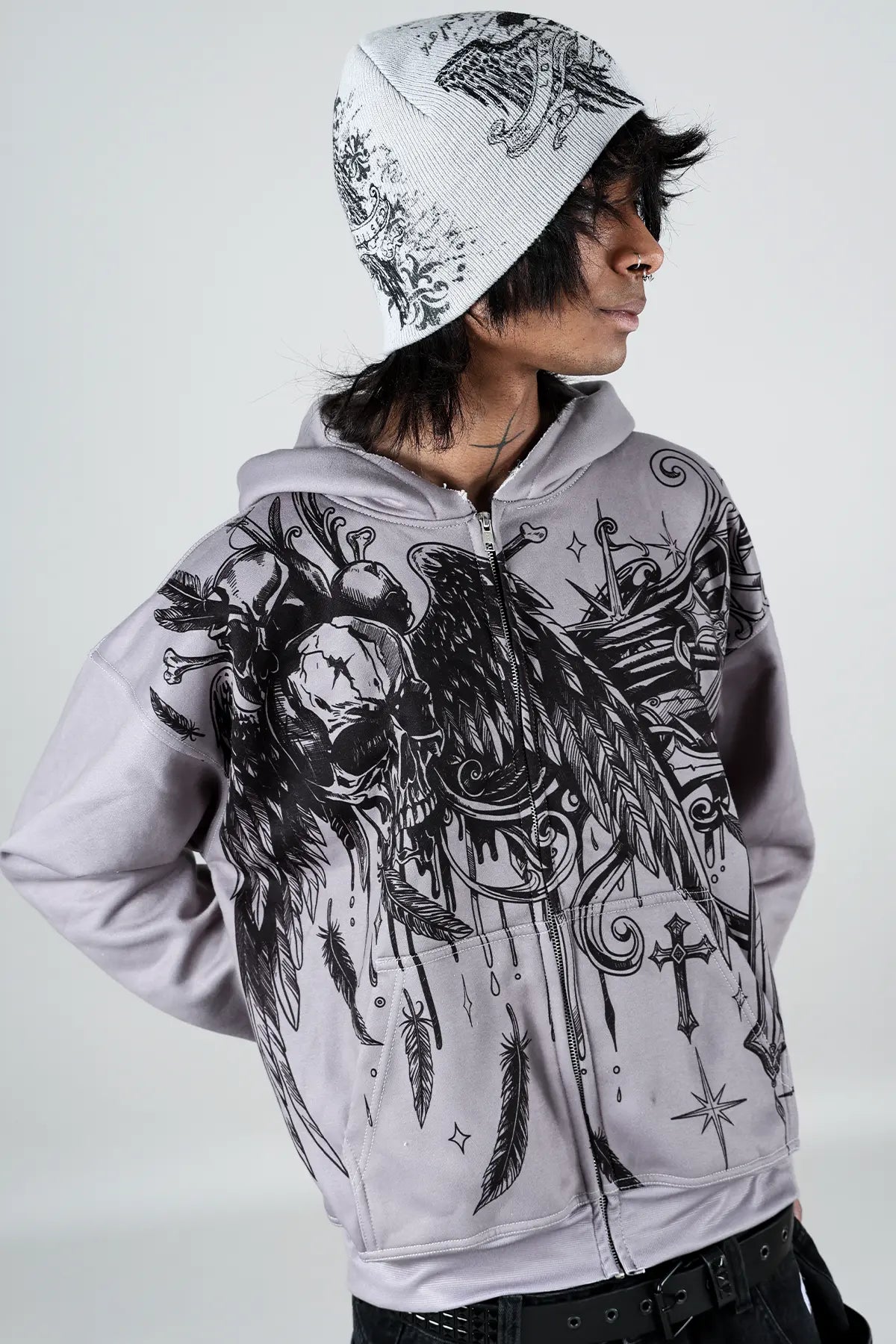 Slate Zip Hoodie