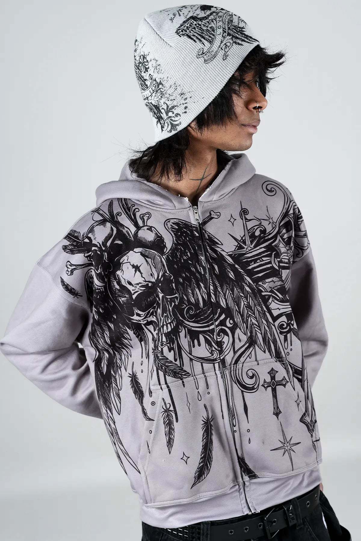 Slate Zip Hoodie