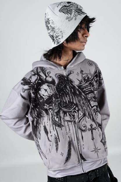 Slate Zip Hoodie