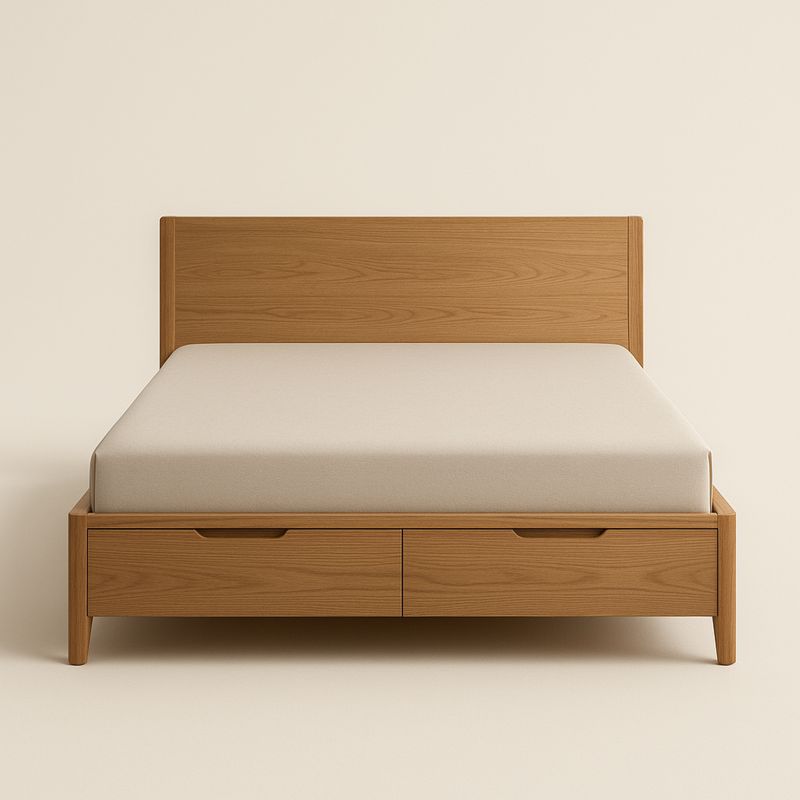 Łóżko z dębowymi szufladami 170x210 cm
