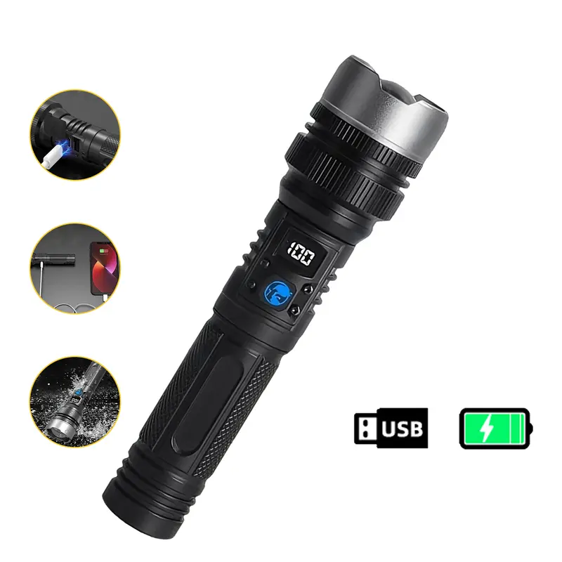 2-in-1 Strong Flashlight (Power Bank)
