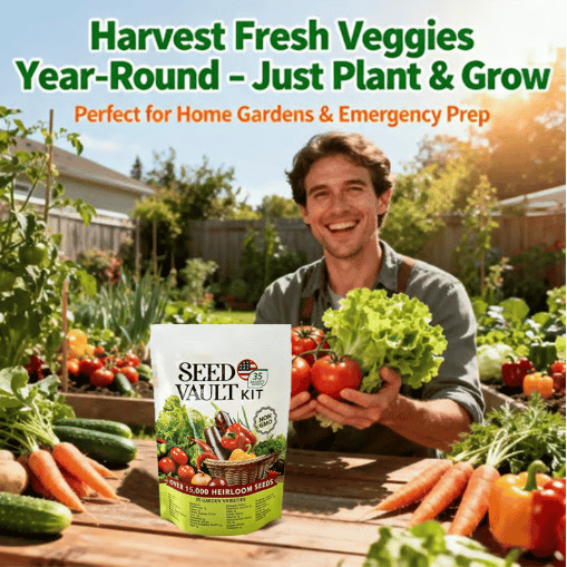 🥦Ultimate Survival Seed Vault (15,000+ Seeds) | 35 Variety Pack🌿|3-5 Year Shelf Life
